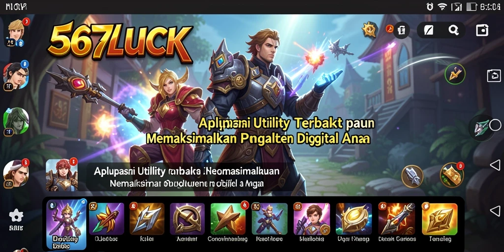Tampilan antarmuka 567LUCK yang modern dan informatif.