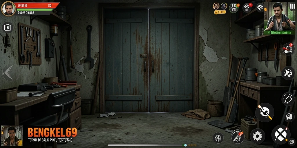 Gameplay menegangkan di BENGKEL69 yang penuh dengan horor.
