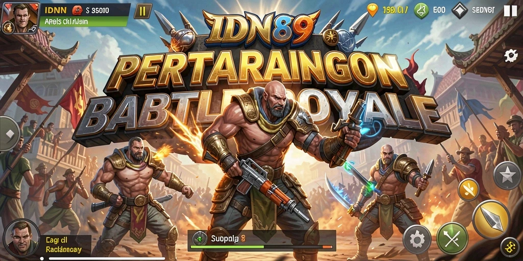 Screenshot gameplay IDN89 menampilkan aksi Battle Royale yang menegangkan.