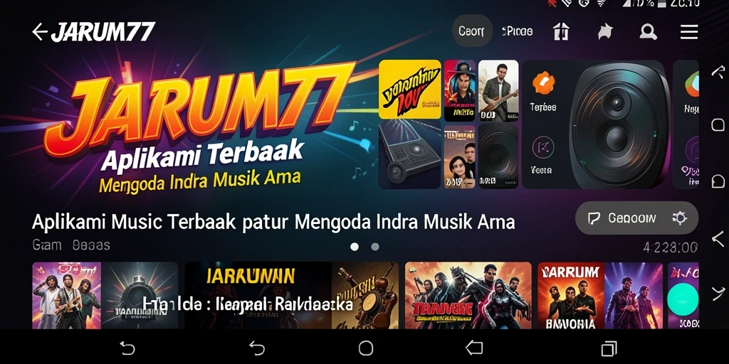 Tampilan screenshot JARUM77 menampilkan gameplay musik yang interaktif.