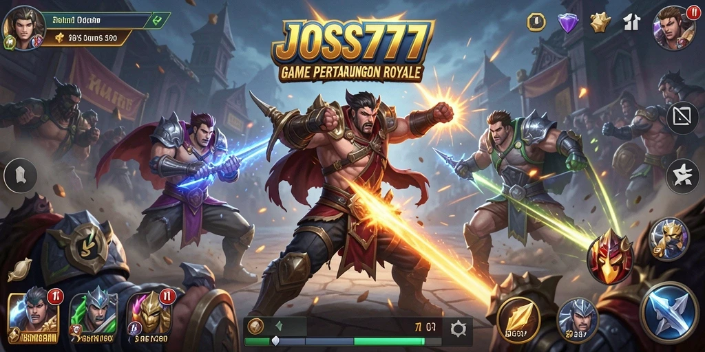 Tampilan permainan seru dan intens dalam JOSS777 Battle Royale.