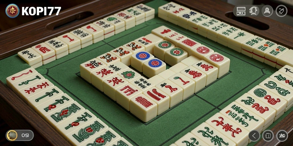 Tampilan gameplay KOPI77 yang memikat dalam pertandingan Mahjong.