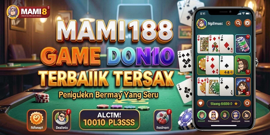 Tampilan antarmuka utama game Domino MAMI188 yang menarik dan interaktif.