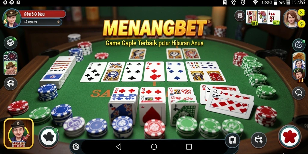 Tampilan gameplay Gaple yang seru dan seru di MENANGBET.