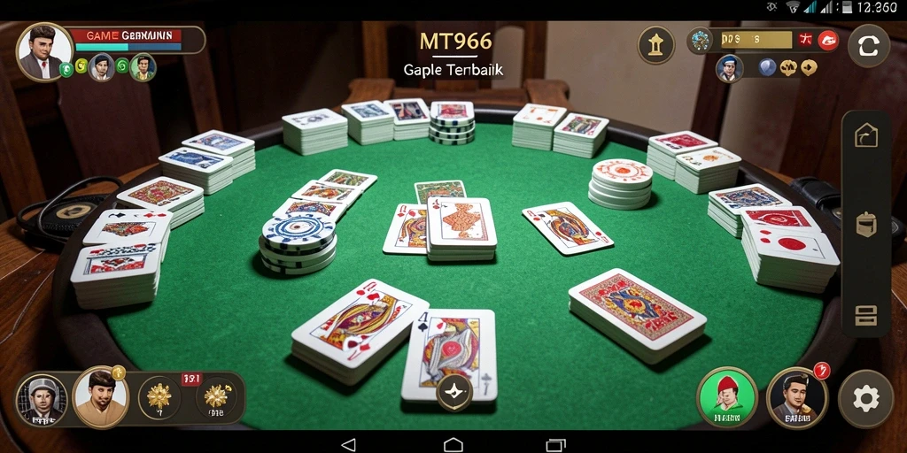 Tampilan gameplay seru dalam permainan Gaple MT966.