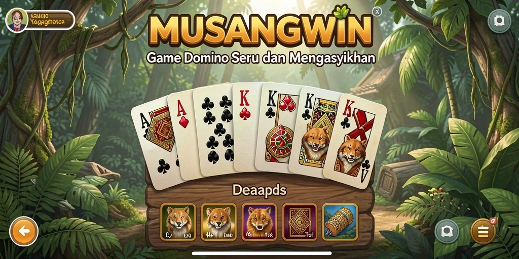 Tampilan seru gameplay Domino di MUSANGWIN.