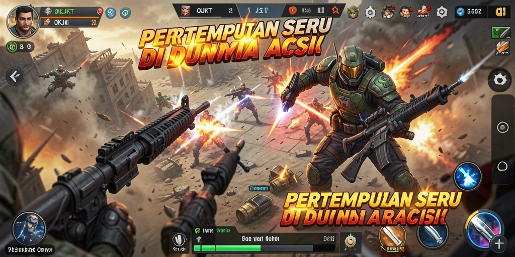 Screenshot menampilkan aksi seru dalam permainan OKJKT.