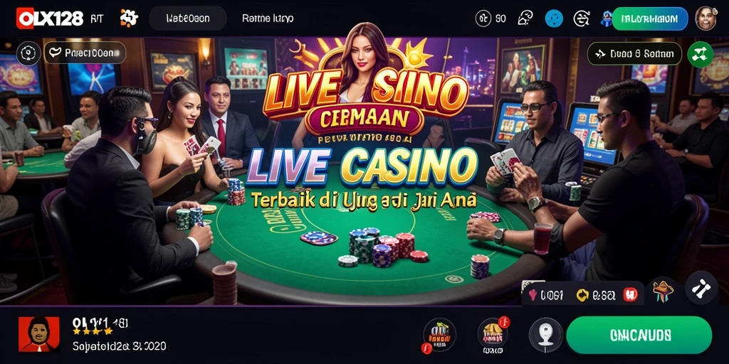 Gameplay Live Casino OLX128 yang mendebarkan dan interaktif.