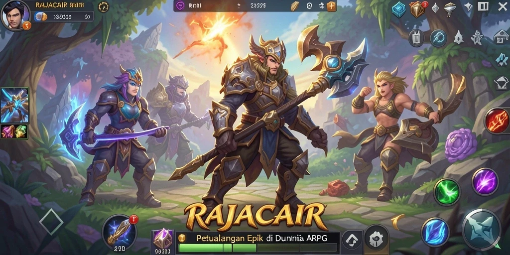 Screenshot aksi seru dalam game RAJACAIR dengan grafis yang memukau.