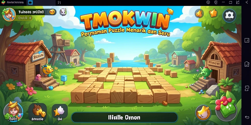 Screenshot gameplay TMOKWIN dengan tantangan Puzzle menarik.