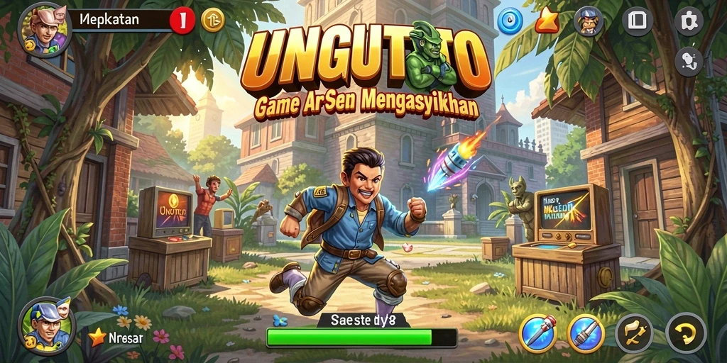Gameplay seru UNGUTOTO yang penuh tantangan.